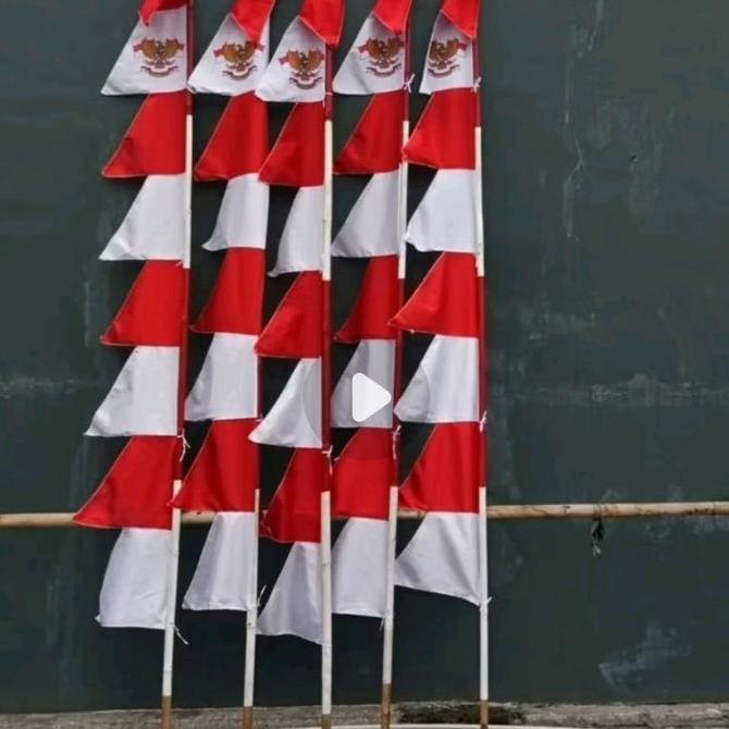 Bendera umbul umbul merah putih warna warni umbul umbul kain gergaji