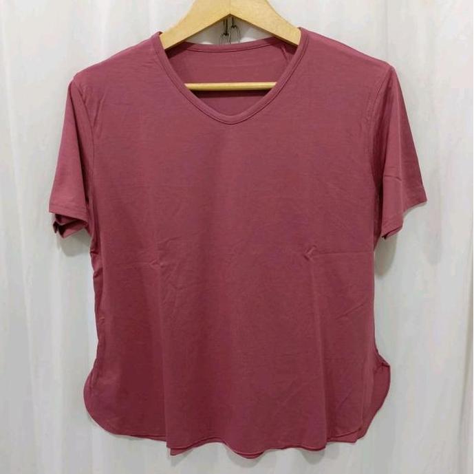 New kaos atasan wanita neci lengan pendek Baju Cewek Polos Santai tiktok shop