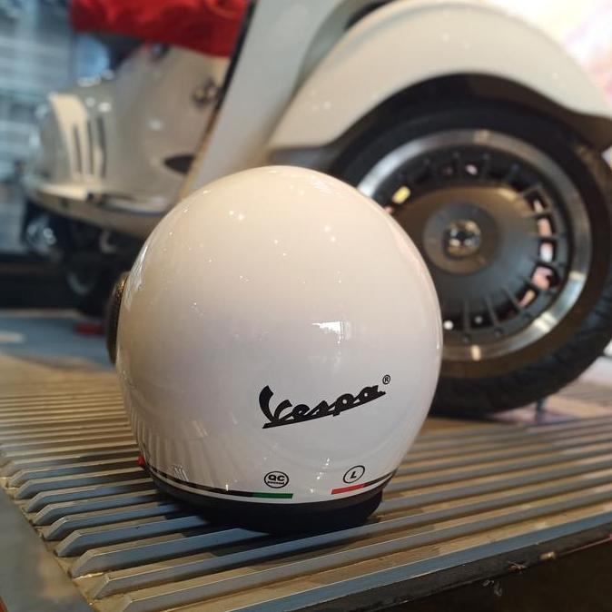 helm vespa sprint white carbon original