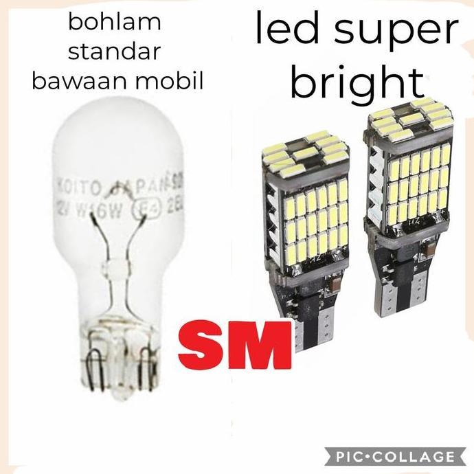 sepasang bohlam led mundur super bright brio mobilio brv civic freed