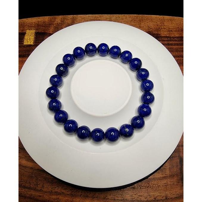 Gelang Batu Lapis Lazuli Lazuri Afghanistan Full Natural 5A 8.5mm C1672