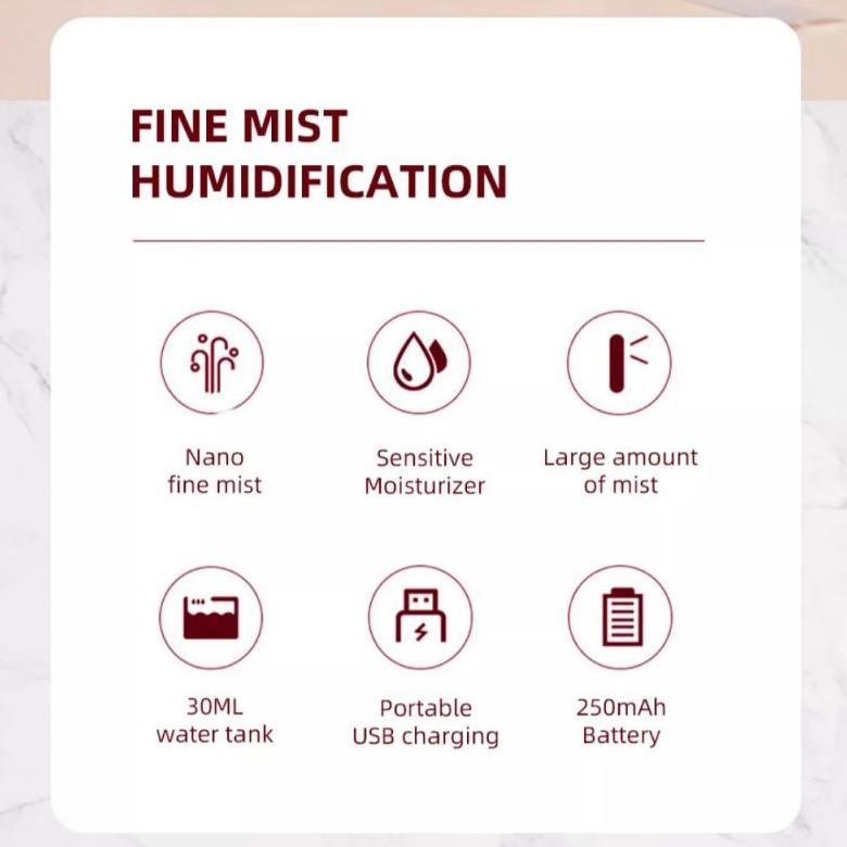 NEW [LAGI PROMO] [COD READY] Mini Nano Spray ,Mini Facial Humidifier Mist Machine Recharge Spray COD