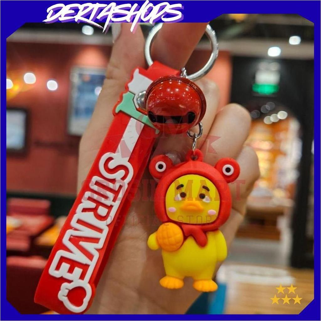 Gantungan Kunci Upset Duck Silikon Tebal / Ganci Upset Duck / Ganci Bebek / Gantungan Kunci Boneka U