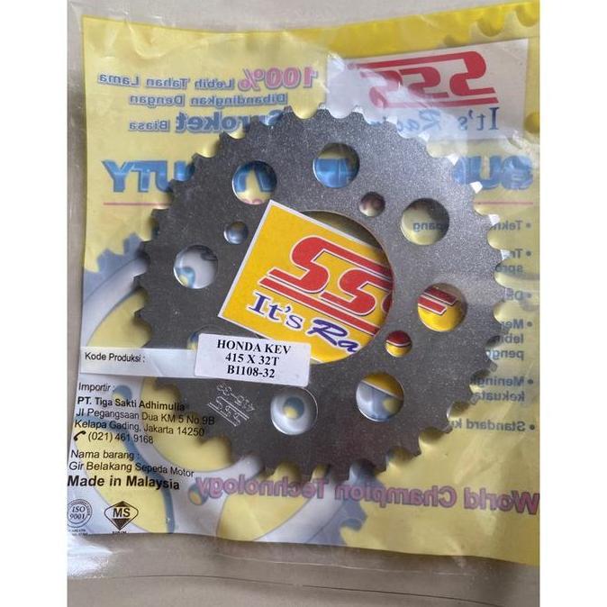 Gear Gir Belakang UKURAN 32 SSS 415 Supra Lama Grand Astrea Lagenda Star Honda Win Fit 33 34 35 36 3
