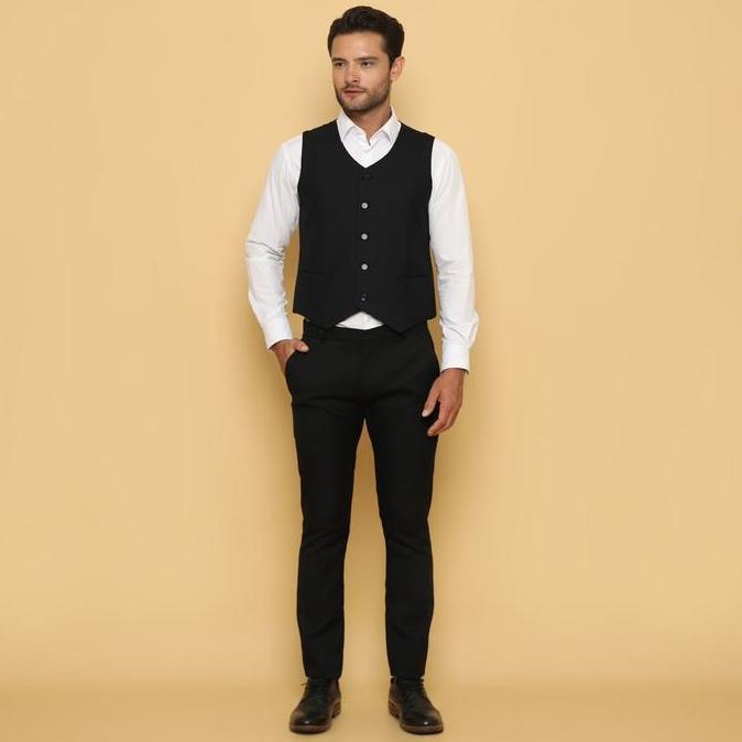 Rompi/Vest Formal Pria (R.936)Hitam & Coklat Tua Andre Laurent