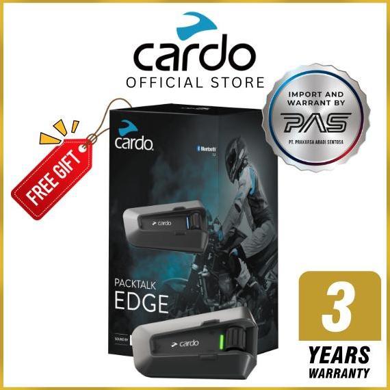 Cardo Packtalk Edge Single Intercom Helm Motor Mesh Bluetooth Waterproof IP67