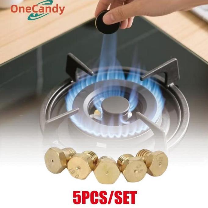LORASTA 5PCS/Set Spuyer Kompor Tanam Modena Ukuran Beragam 0.5/0.7/0.87/1.02MM Bahan Kuningan Spuyer