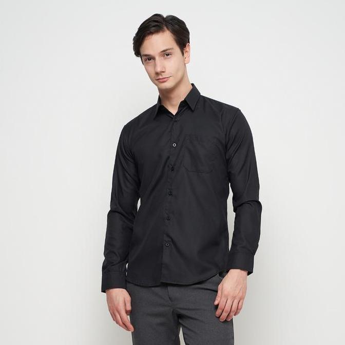Parayu - Kemeja Putih Pria Basic Formal Untuk Jas Blazer Kantoran Lengan Panjang