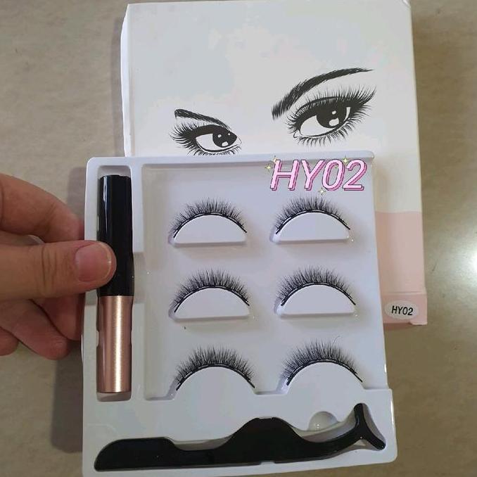 Yevaseni_ - Bulu Mata Magnet 3Pairs . Bulu Mata 3D Magnet Eyeliner