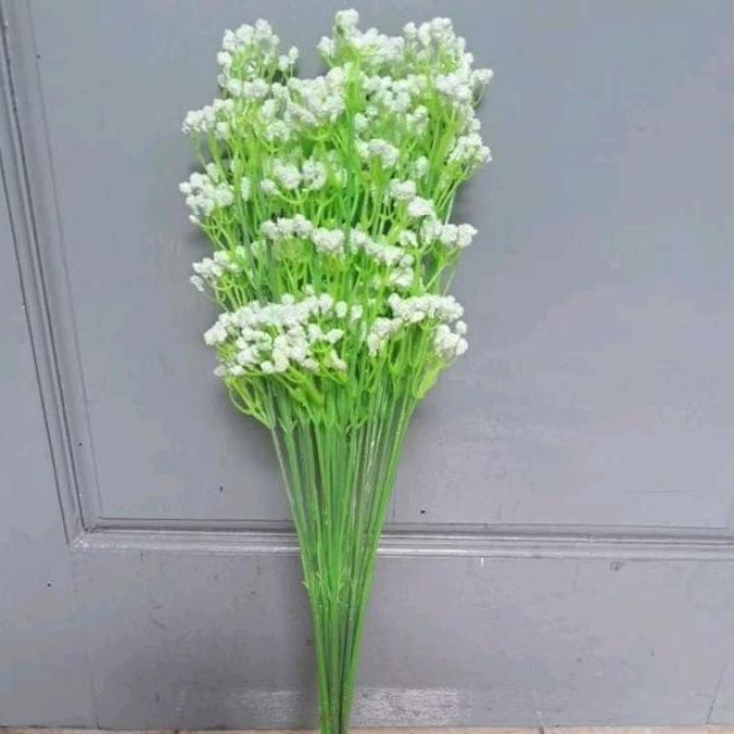 bunga Babybreath spon busa putih (1lusin)