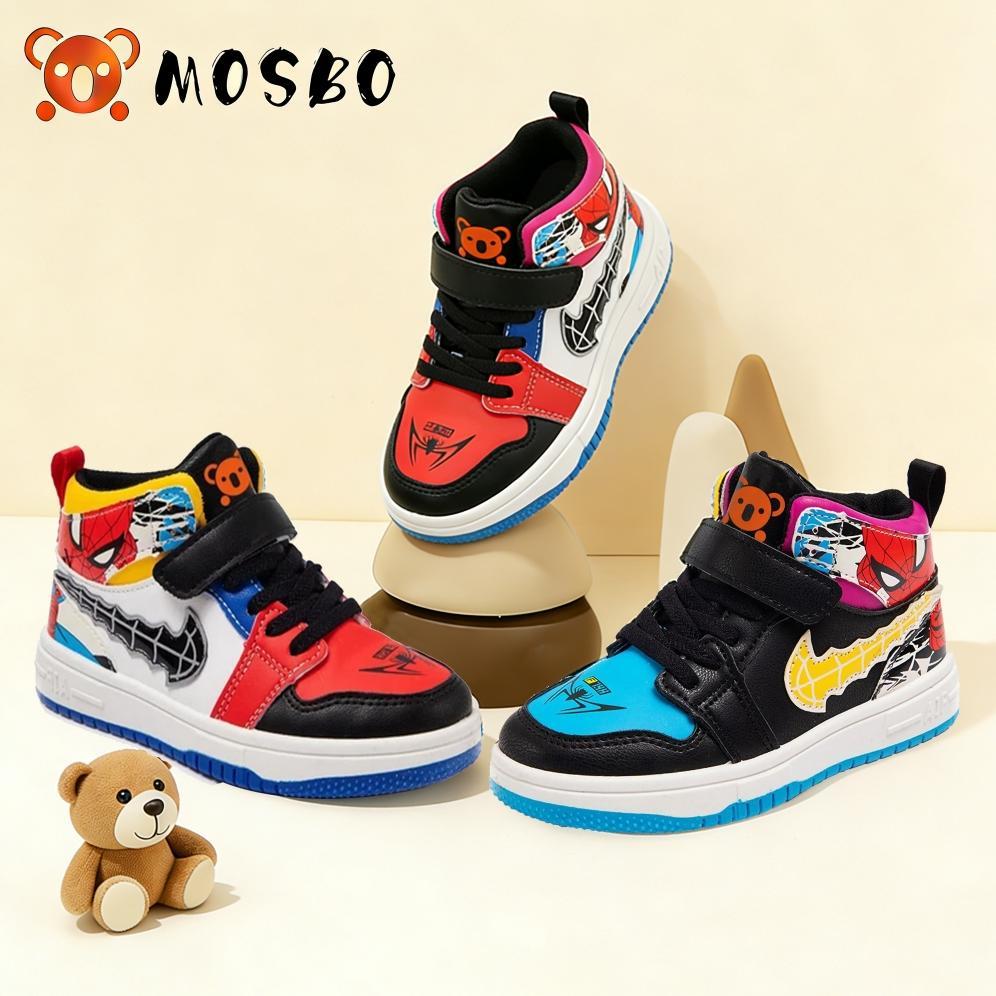 Murah Mosbo Sepatu Anak Cowok Spiderman Sepatu Boot Anak Cowok Cewek Sepatu Boots Kulit Spiderman Sn