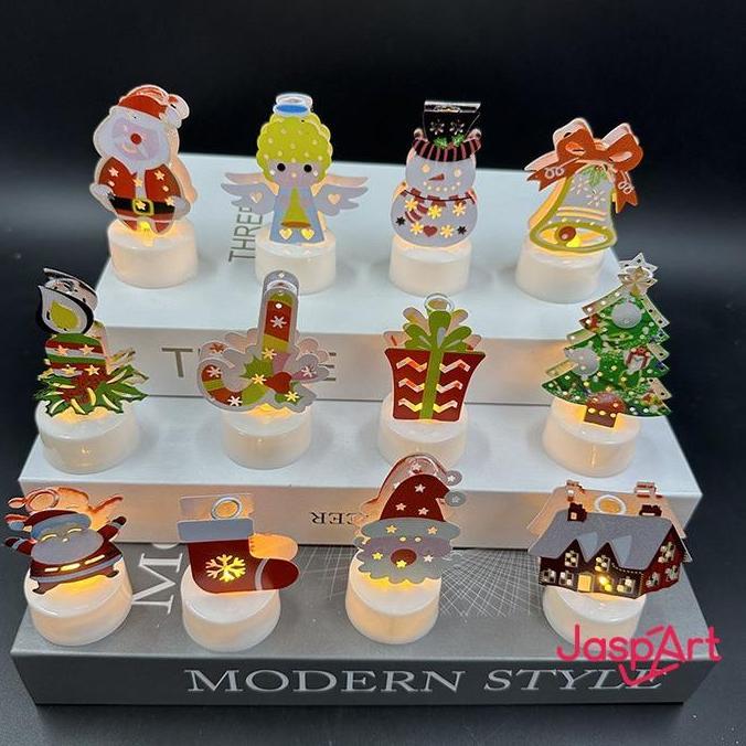 Lampu Natal LED Lilin LED Elektrik Lilin Natal Hias Electric