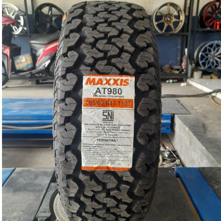BAN MOBIL SEMI OFFROAD 265 65 R17 MAXXIS BRAVO A/T980 BAN MOBIL FORTUNER VNT , PAJERO DAKKAR LAMA DL