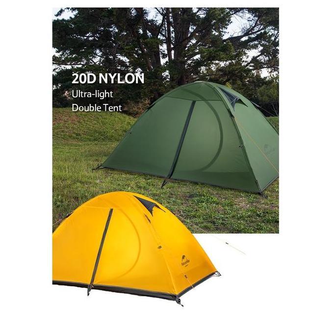 Tenda Naturehike Professional 2 20D NH15Z006-P Tenda Camping Ultralight Tenda Dome Tenda Gunung 2P