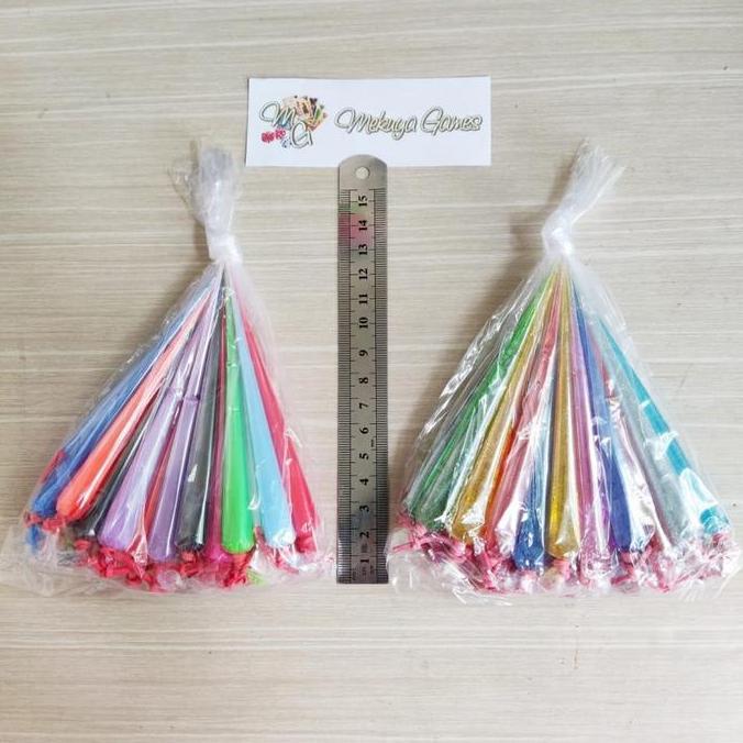 Glitter Doff Paint Cat Tinta Timbul Mix Color 20pcs