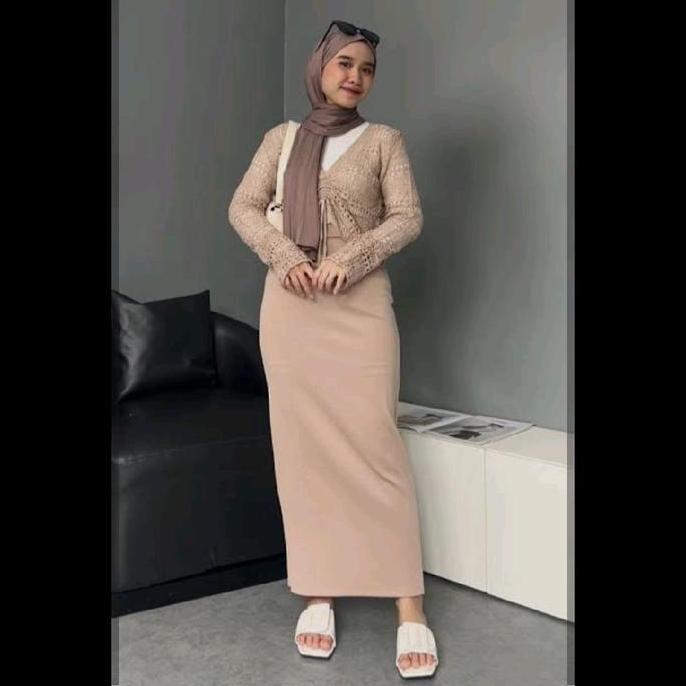 PREMIUM ROK SPAN SCUBA bawahan / Rok kantor Rok kerja Wanita / rok span polos panjang wanita / Rok s