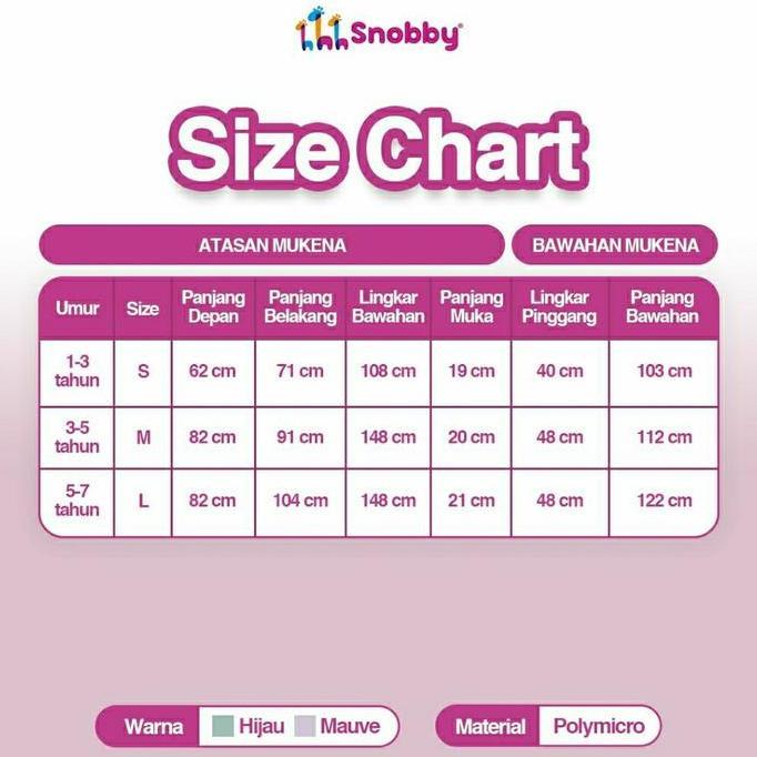 Snobby 1 SET Mukena Anak Mayka Series Set Sajadah & Pouch | Mukena Anak Perempuan Lucu Nyaman