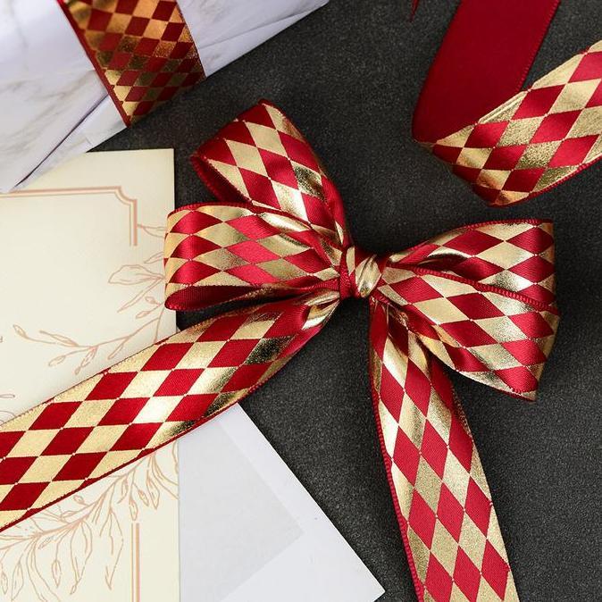 Harga PERMETER pita kado natal pita hampers natal pita kue Natal