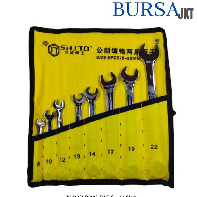 REDDAR KUNCI SET RING PAS 8 - 22 CHROME VANADIUM