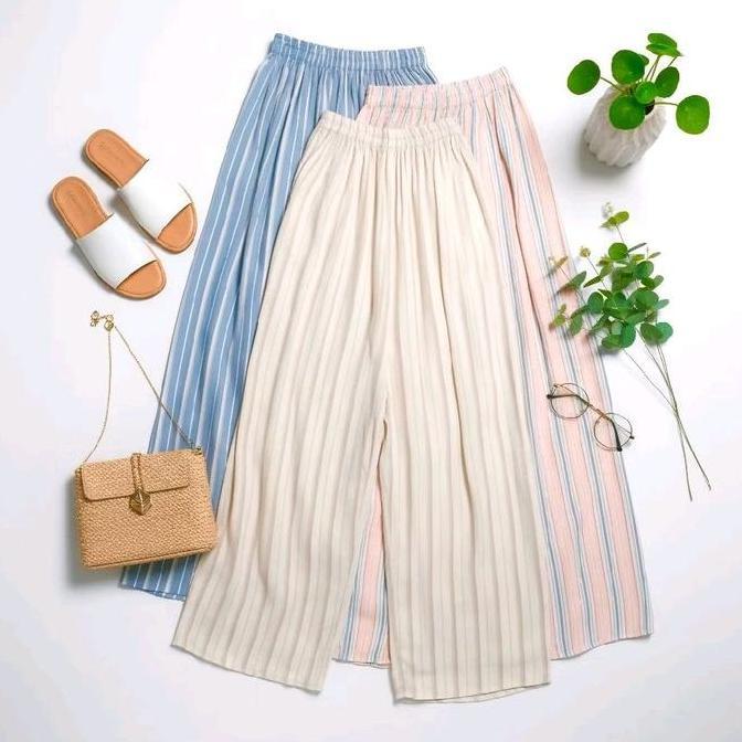 Celana Kulot stripe salur cantik Jumbo