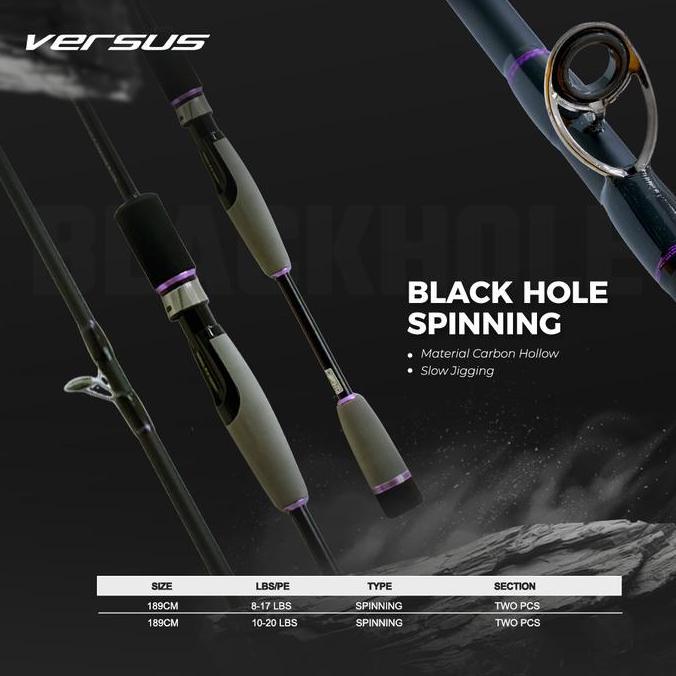 Joran Versus Black Hole Spinning Carbon Hollow Joran Pancing Slow Jig Carbon 2pcs + FREE KONES
