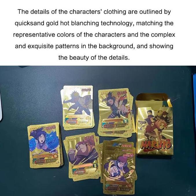 VIRYEOU 55PCS Naruto Card Trading Card Game Naruto Kayou Kartu Naruto Anime Naruto Collection Card N