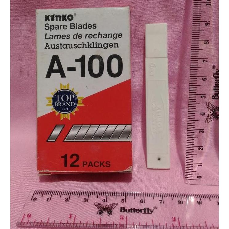Ready Refil isi Cutter Kecil Kenko A-100 1lusin Bagus Murah READY STOCK