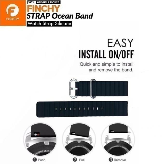 Finchy Ocean Strap Fossil Q Wander Replacement Silicone Wristband