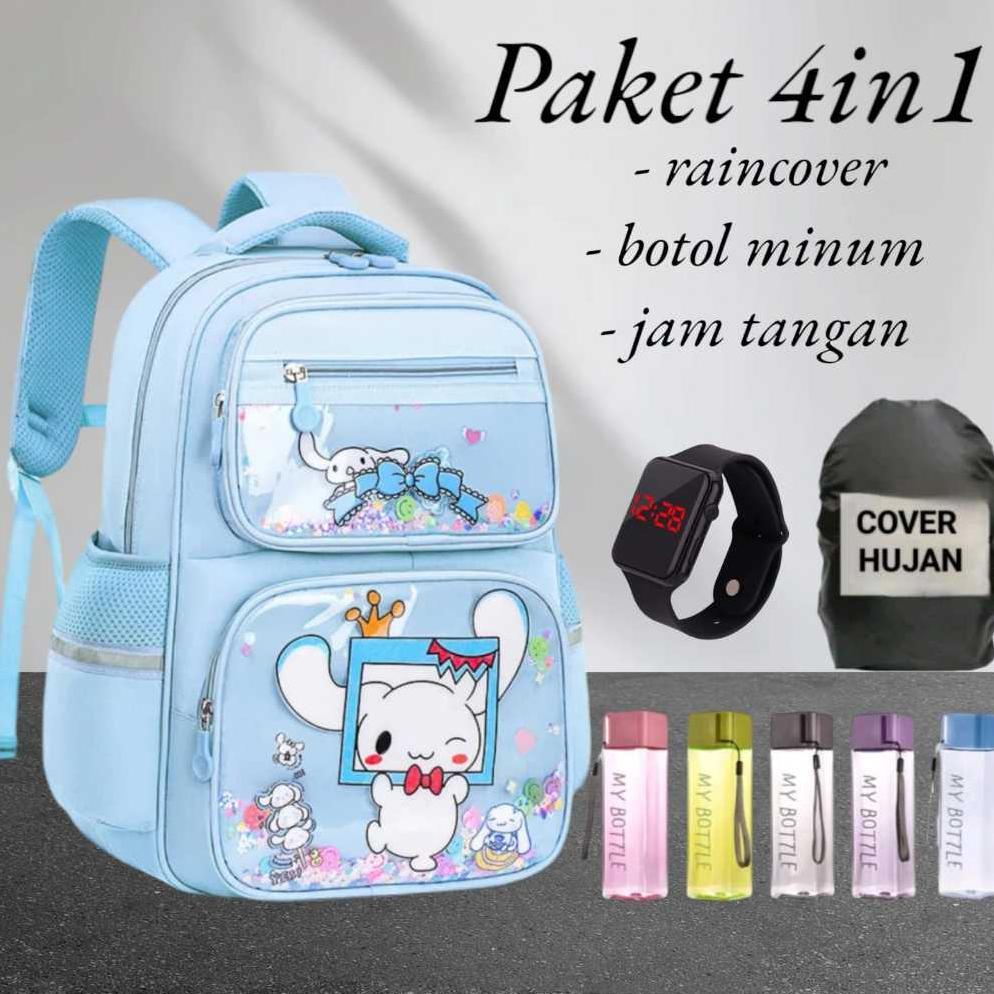 Tahan Lama  Tas Ransel Anak Sekolah Perempuan Sd Smp Motif Kuromi Tas Ransel Backpack Pria Wanita Te