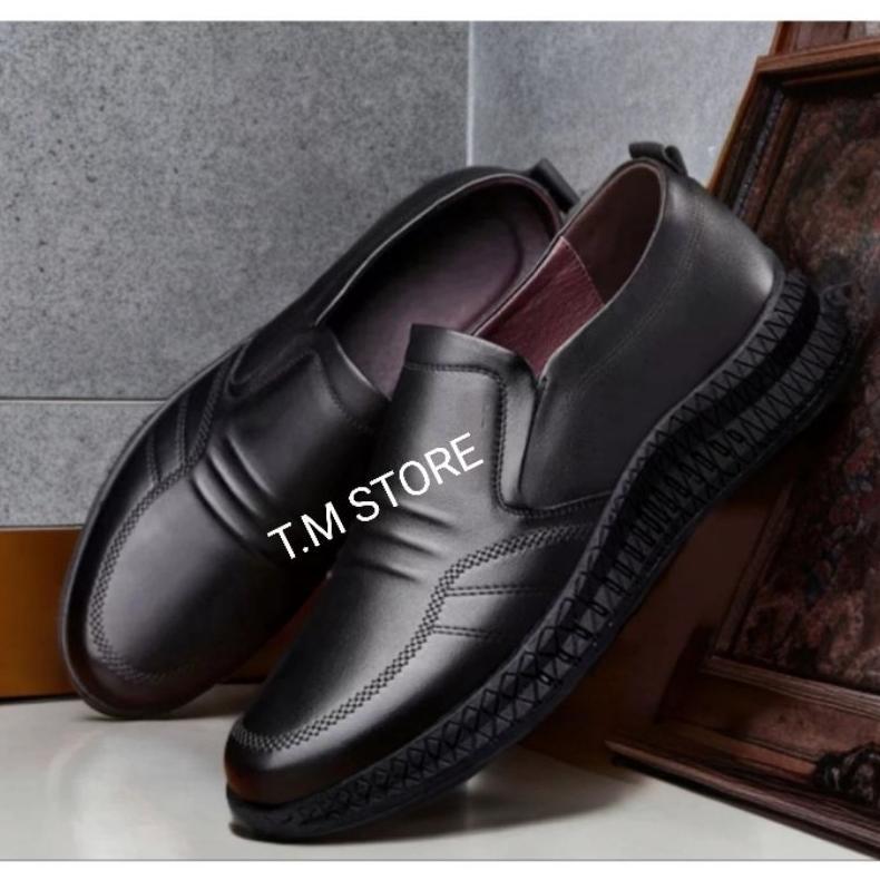 New Sepatu Pria Pantofel Formal Kerja Sepatu Pantofel Hitam Kasual Keren