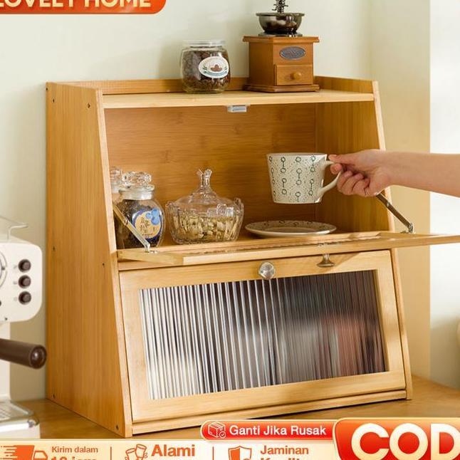 Love Rak Bumbu Dapur Rak Kopi Rak Meja Rak Cangkir Lemari Serbaguna Rak Dapur Serbagu Kabinet Kecil 