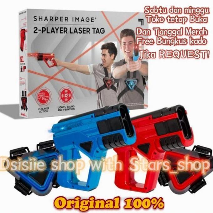 Sharper Imager Laser Tag 2 Player Laser Tag Gun Blaster & Vest Armor
