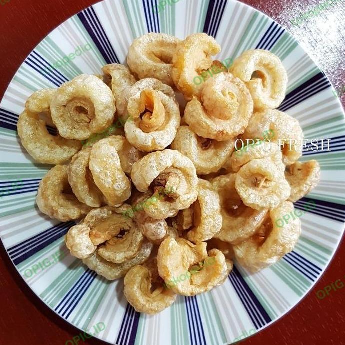 kerupuk kulit babi/krubi/kerupuk kulit babi samcan opig 250gr CS
