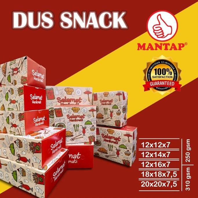 Dus Kardus Box Kotak Nasi Uk 20X20 cm isi 50 pcs Motif Terbaru / Box Catering / Dus Katering / Kardu