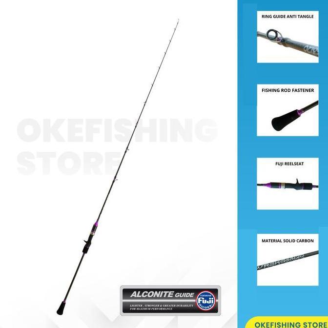 Rod Joran Pancing Versus WRSKG 6310 PE 2-4 Spiral Guide Fuji, Hollow Carbon, Slow Jigging Overhead