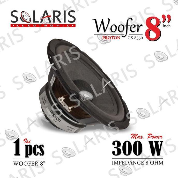 Woofer 8 Inch Double Magnet 300 Watt Speaker Karaoke Proton Cs-8350 Bass Mantap