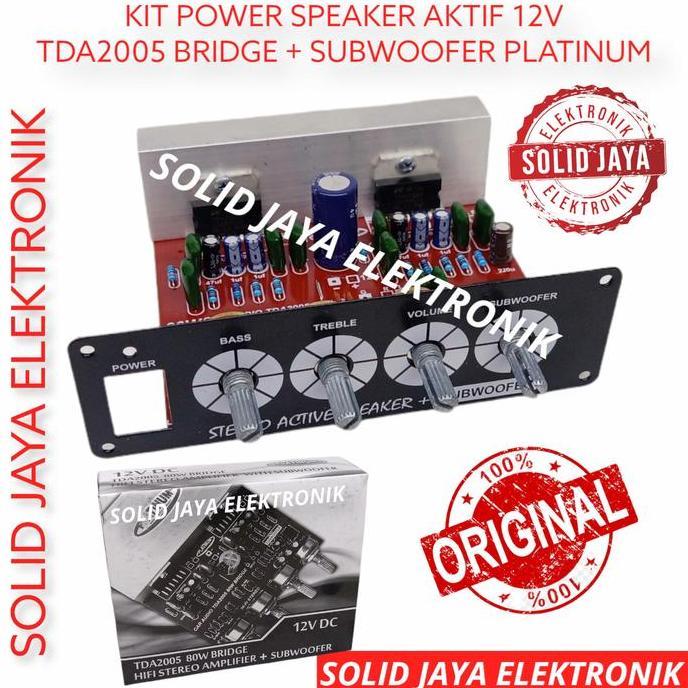 Kit Power Aktif Amplifier 12V Tda2005 Bridge Subwoofer 80W Platinum