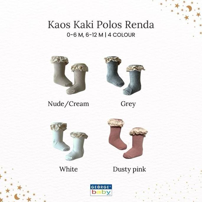 George Kaos Kaki Polos Renda baby