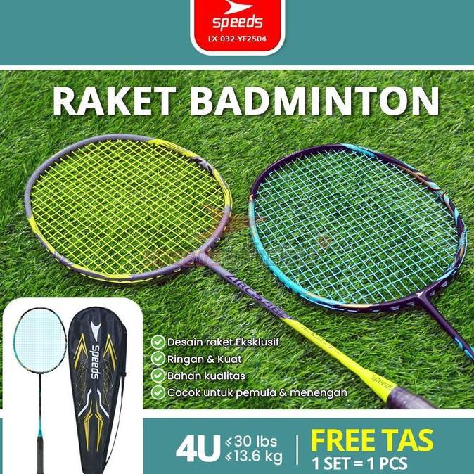 BEBAS ONGKIR - SPEEDS Raket Badminton Bulu Tangkis Olahraga Badminton Racket Badminton Berkualitas F