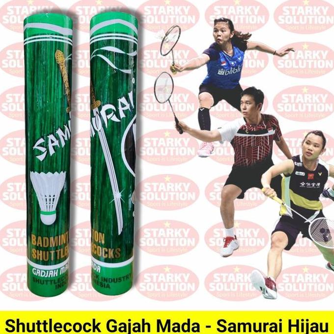 TERMURAH - Shuttlecock Bulutangkis SAMURAI Hijau Kock Kok Gajah Mada Badminton Original