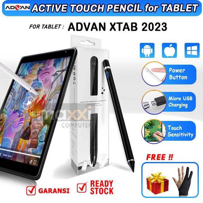 TERBARU - Advan Xtab Tablet 8" 2023 Stylus Pen Pensil Pencil Active Touch Layar
