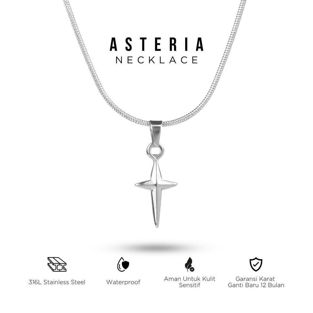 NEW PROJECT NINETYSEVEN - ASTERIA Necklace - Kalung Pria Wanita Anti Karat Premium Kalung Bintang Me