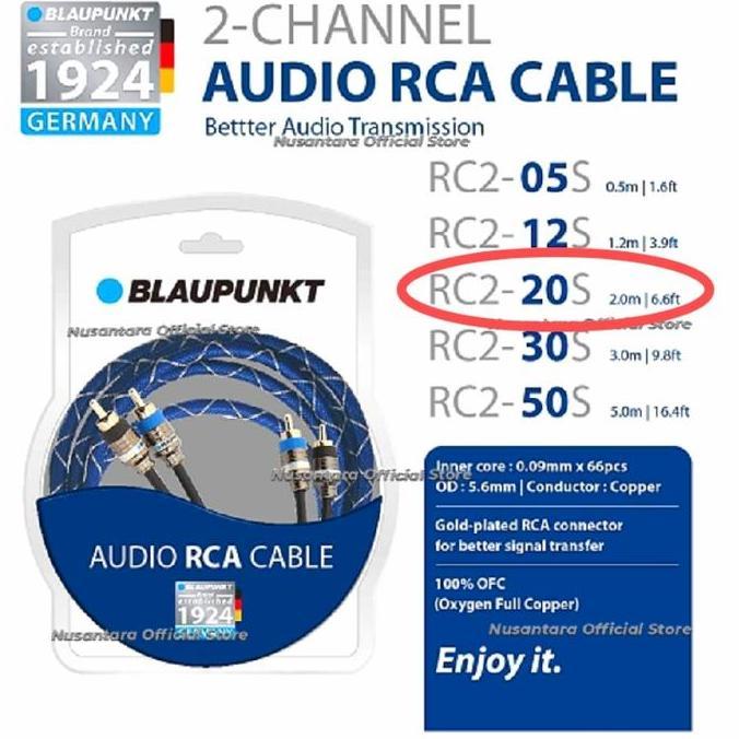 Kabel RCA Blaupunkt Original RCA Cable 2m Car