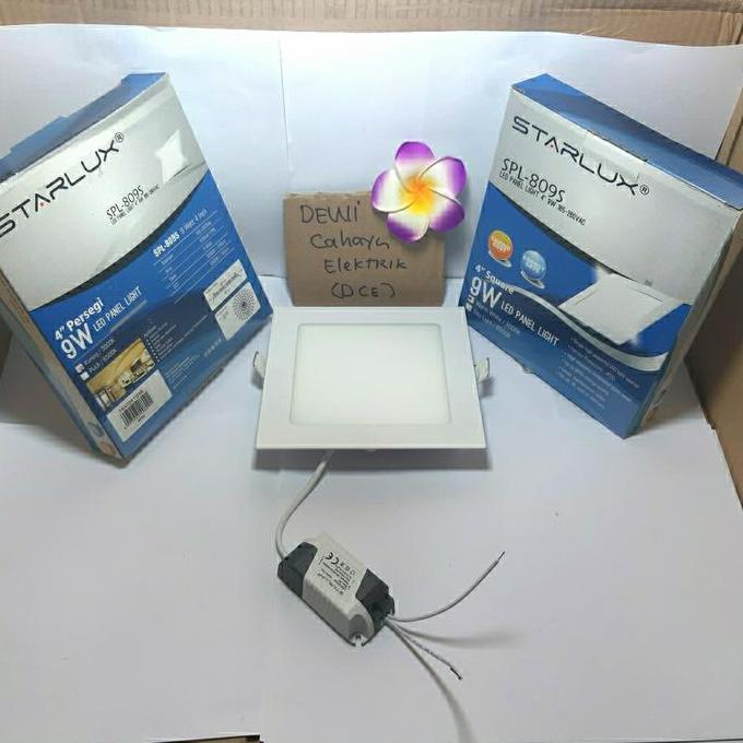 LAMPU PANEL LED 9W KOTAK 4 INCHI STARLUX CAHAYA PUTIH & KUNING SIAP KIRIM