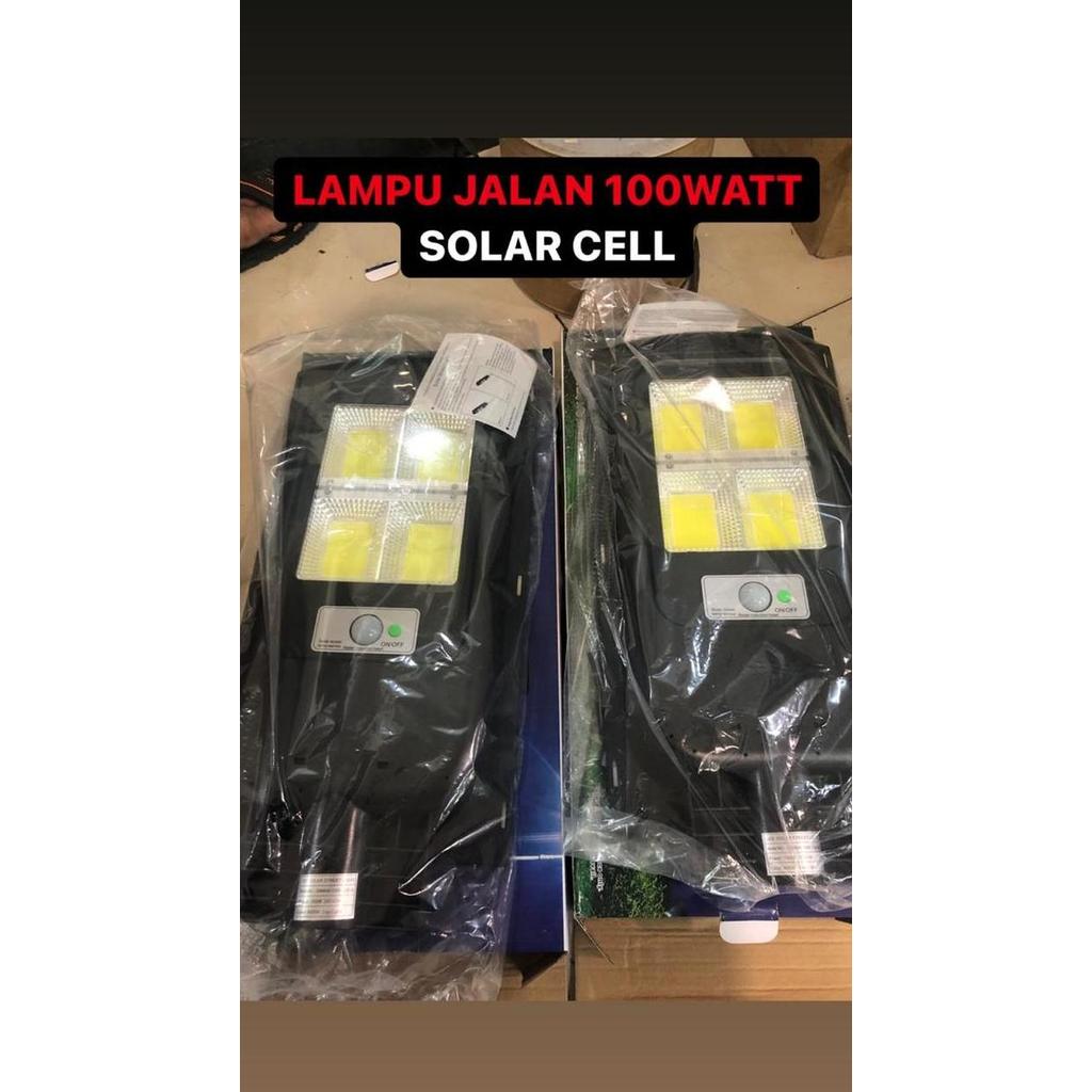 lampu jalan solar cell 100w PJU Tenaga Surya solar cell panel 100Watt
