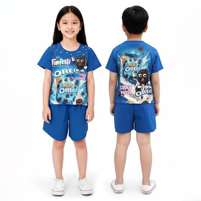 Ortkids | Paket 3Pcs Setelan Baju Anak Motif Random Baju Anak Viral Motif Indomi Sotomi Chitato Ultr