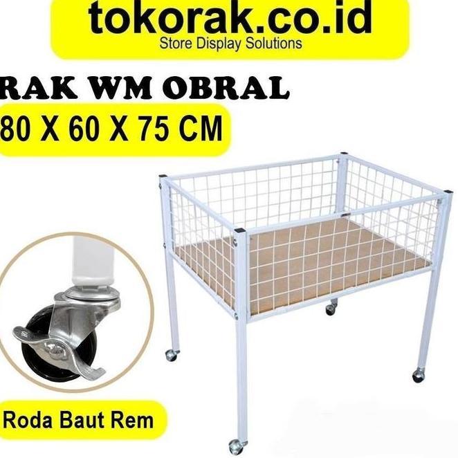 Rak Obral Wiremesh 60 Cm Box Wagon Keranjang Serbaguna Anddisplay