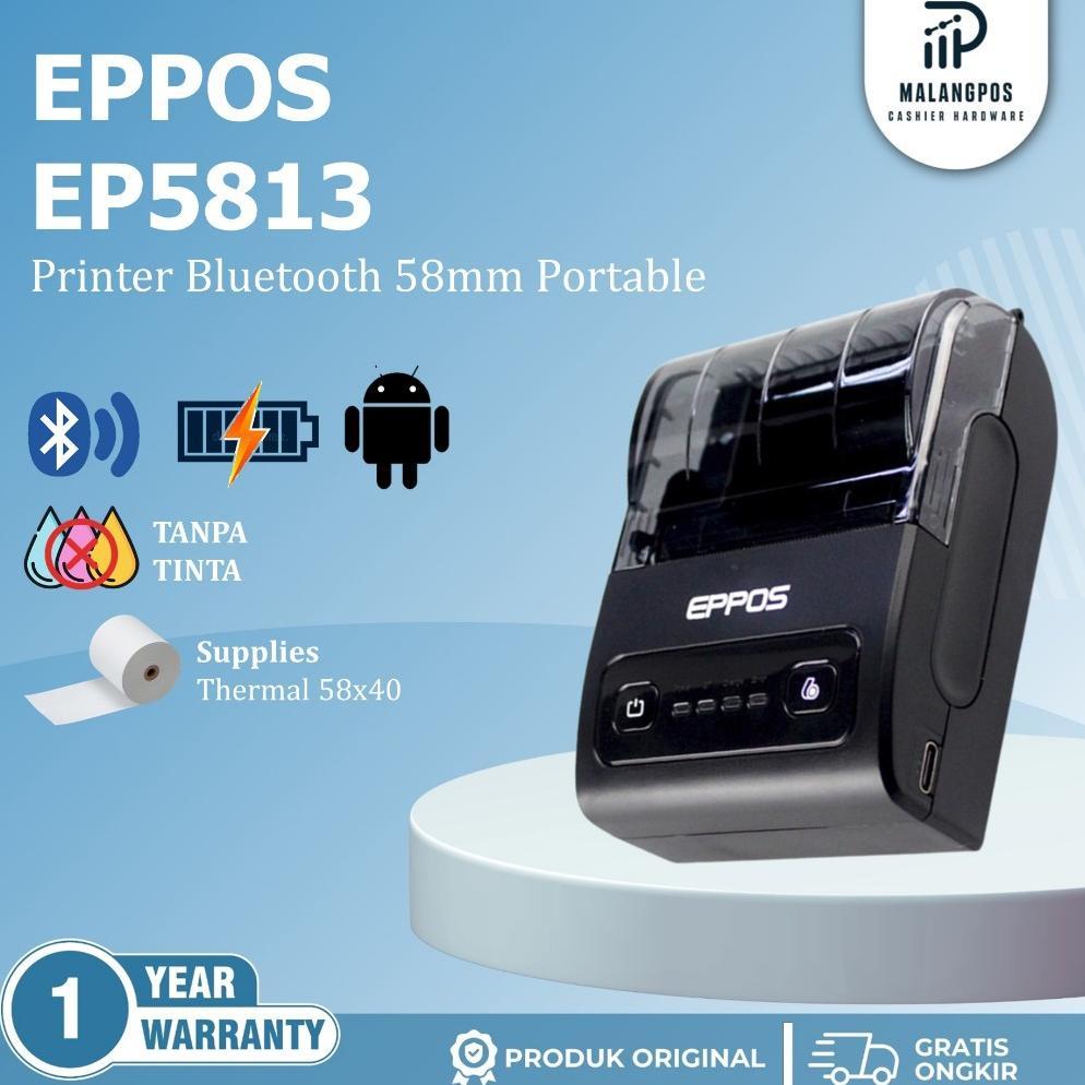 Printer Bluetooth Thermal 58mm EPPOS EP5813 USB Bluetooth EPPOS EP 5813 Printer