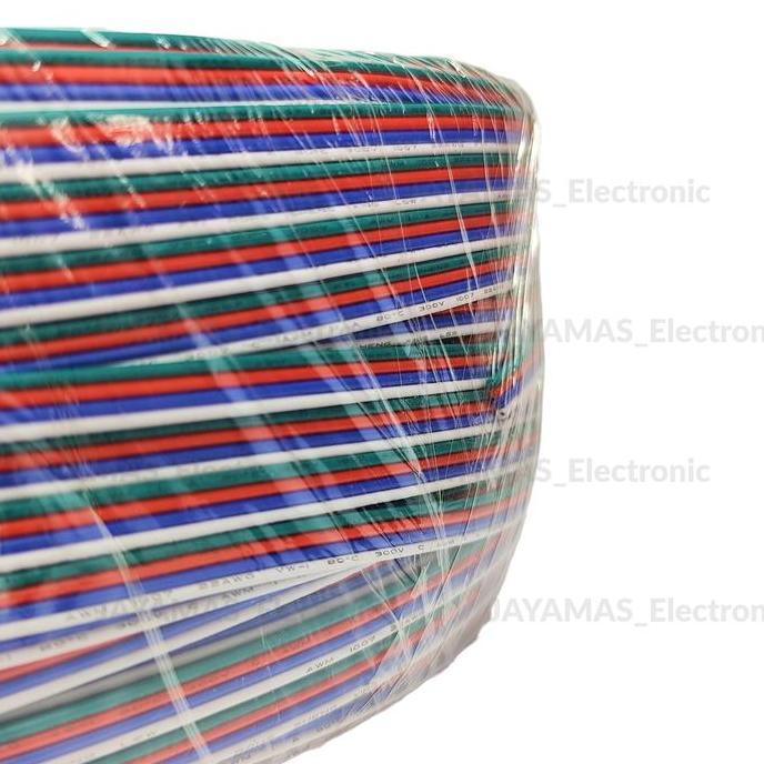 Promo Kabel Rgb 4 Jalur Awg 22 Harga Grosir / Kabel 4 Pin / Kabel Led Strips Rgb 4 Warna