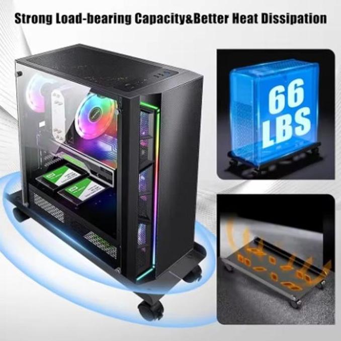 Tray CPU Komputer Universal Dudukan CPU Komputer Tray Komputer Rotasi Rak CPU Komputer Adjustable La